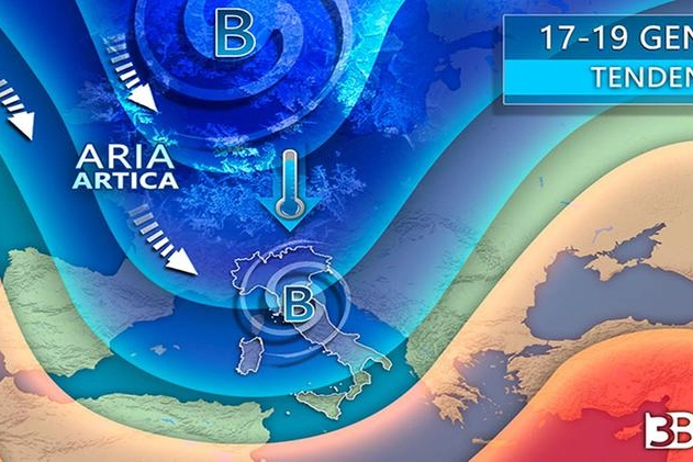 La tendenza meteo per il 17-19 gennaio