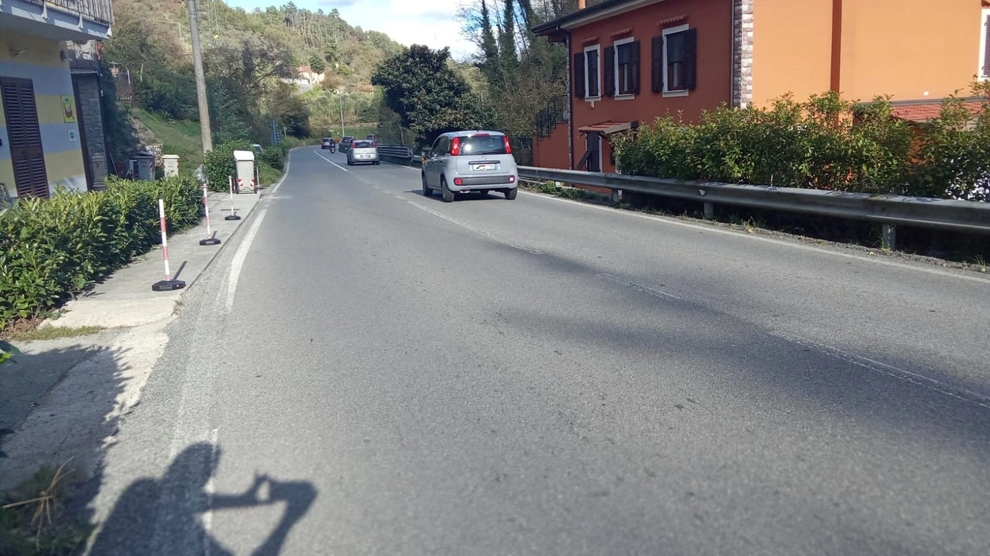 Il tratto di strada a Bottagna dove è avvenuto l’incidente