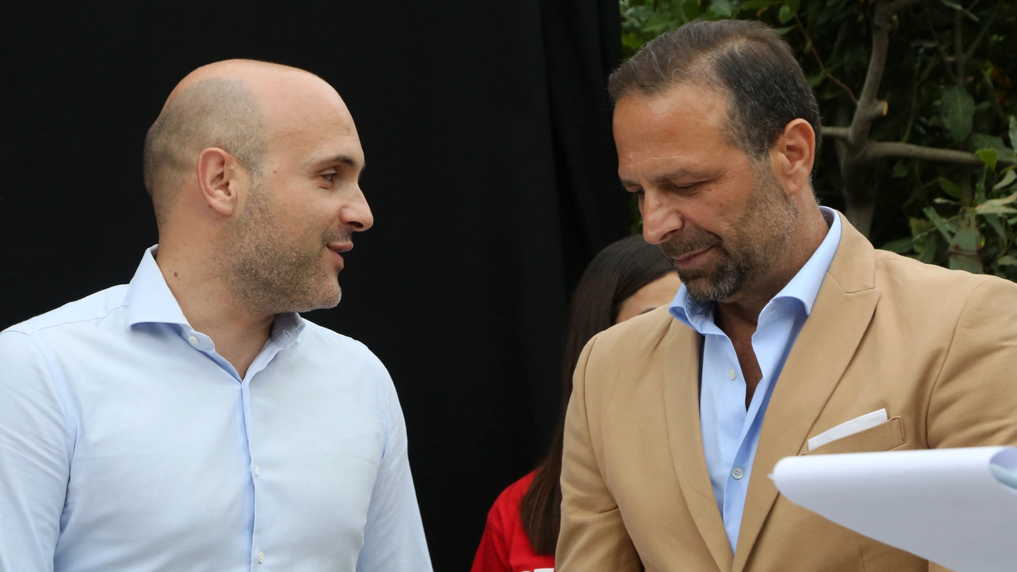  L’assessore allo Sport, Emanuele Prisco e il presidente dell’Ac Perugia Massimiliano Santopadre