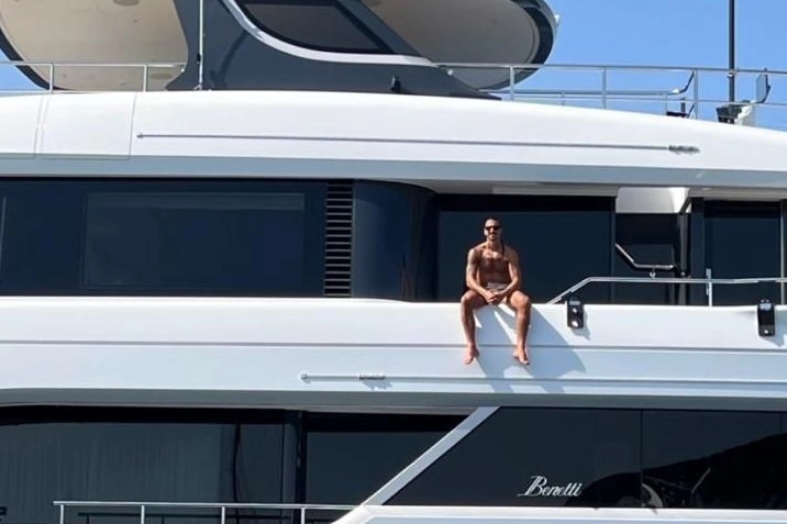 Zlatan Ibrahimovic sul suo Benetti Oasis 