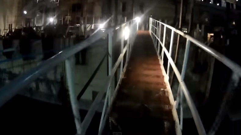 Un frame del video dell'intrusione nella Concordia