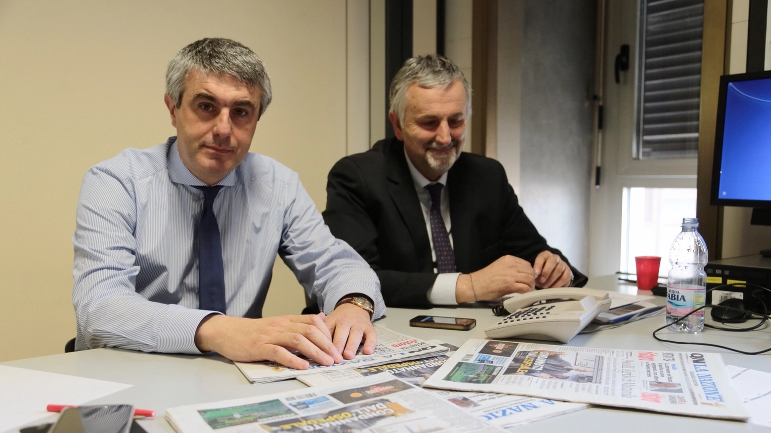 L'assessore regionale Ceccarelli (a destra) e il direttore del nostro giornale De Robertis