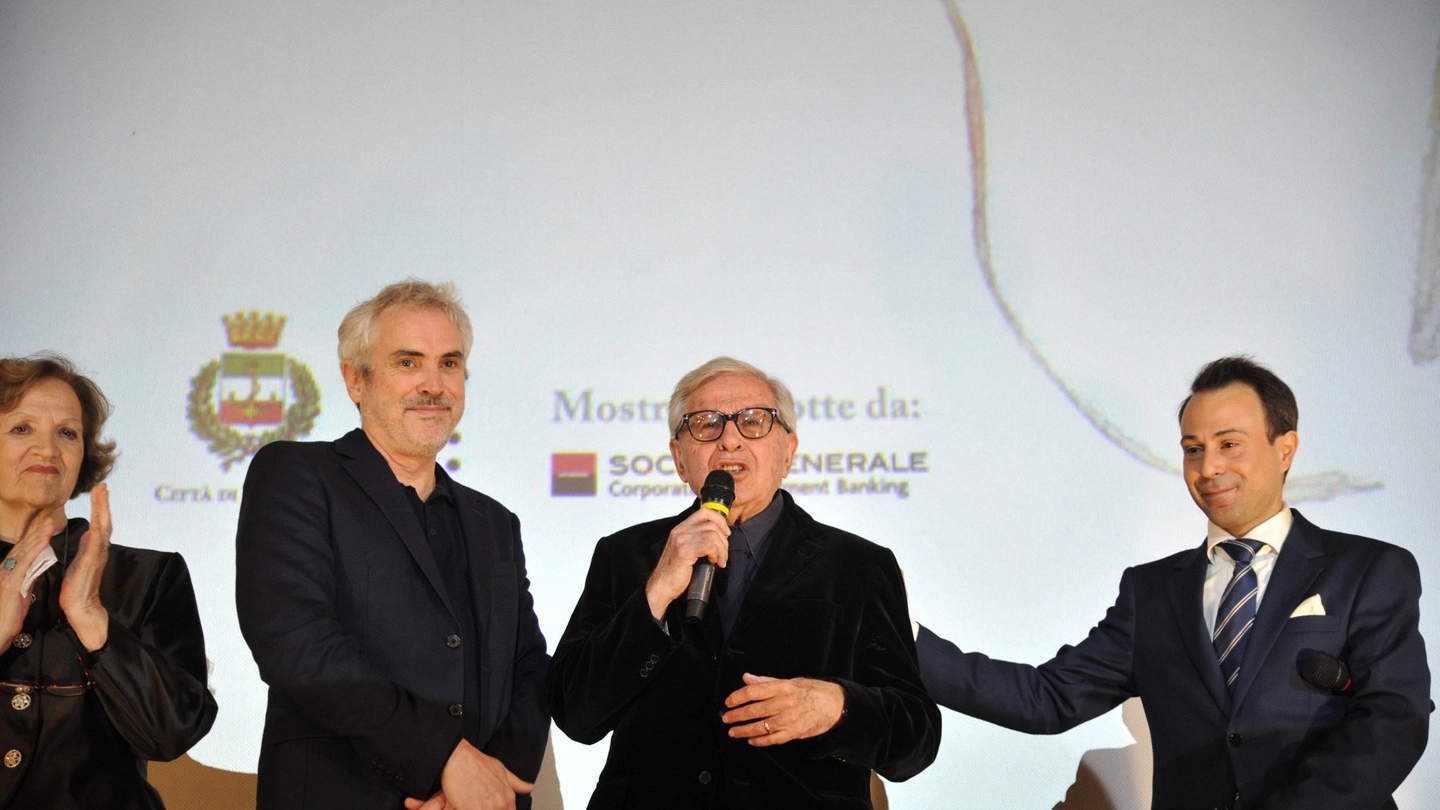 Alfonso Cuaron e Paolo Taviani a Lucca (foto Alcide)