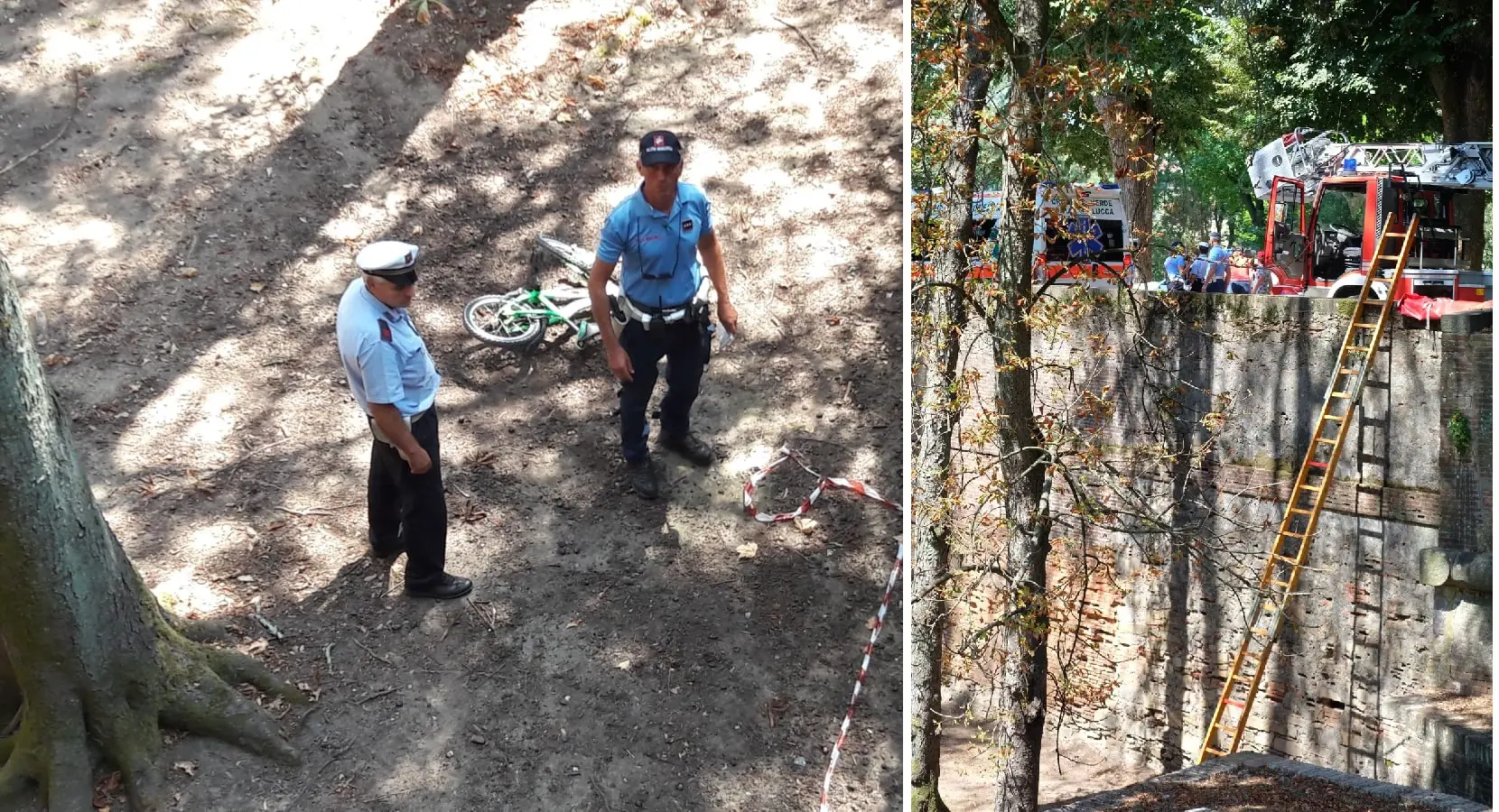 Padre e figlio caddero dalle mura di Lucca, zona sotto sequestro