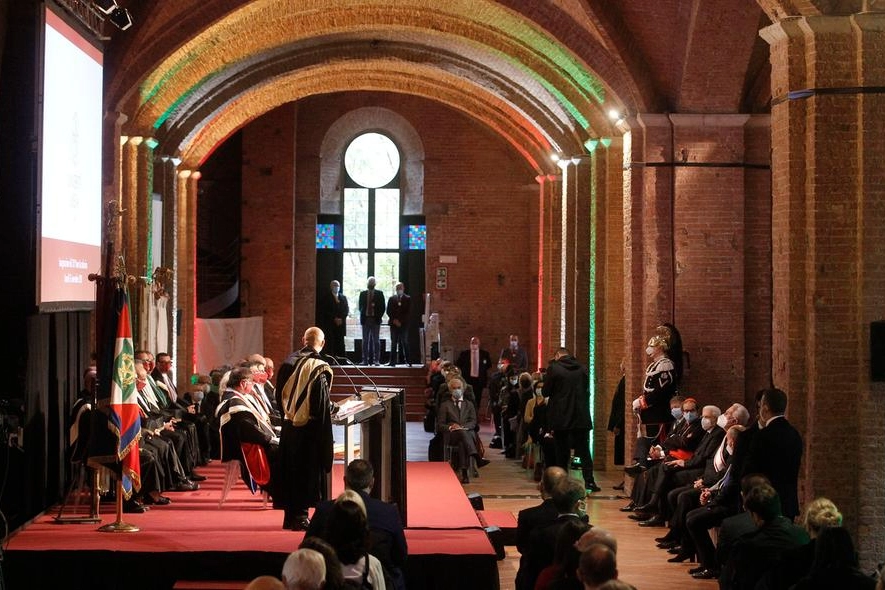 Il presidente Mattarella inaugura l'anno accademico a Siena (Foto Lazzeroni)
