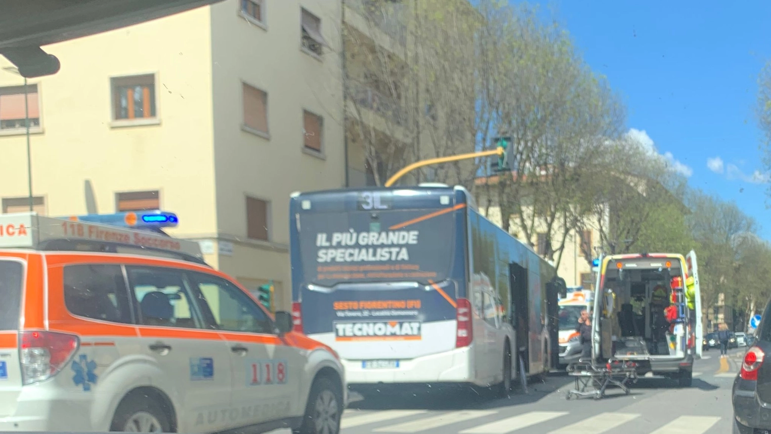 La scena dell'incidente