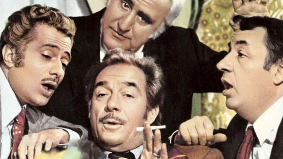  Un’immagine tratta dal  film «Amici Miei», in cui il ‘conte Mascetti’ (Ugo Tognozzi) si inventa il trucco del ‘Rigatino’ per non pagare il conto dell’albergo