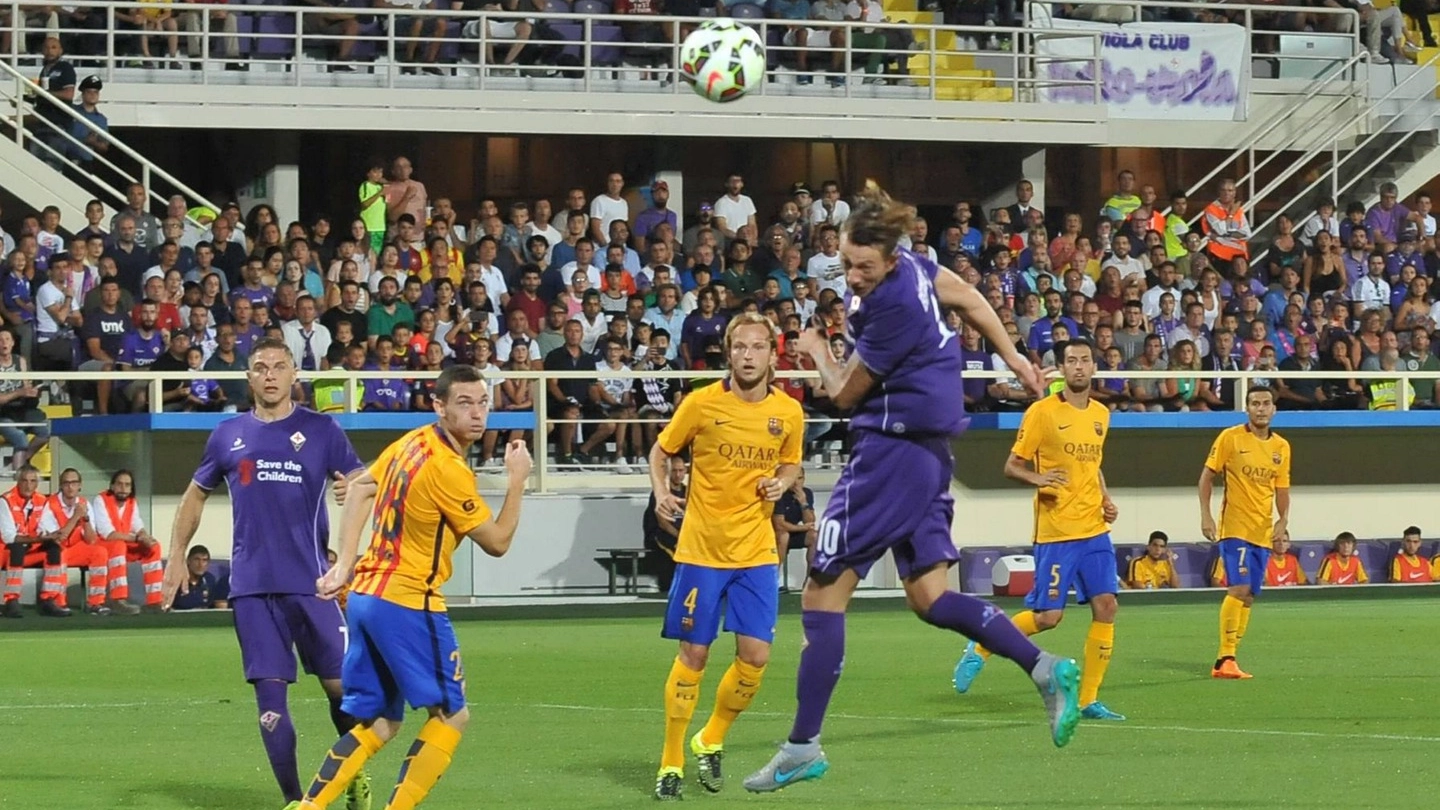 Fiorentina-Barcellona, il primo gol di Bernardeschi (Germogli)