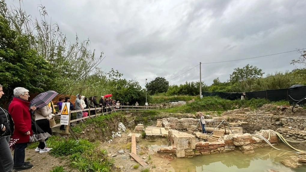 Gli scavi nell’area del Bagno Grande, dove è stato scoperto il Santuario che è stato anche un luogo di cura per tanti secoli