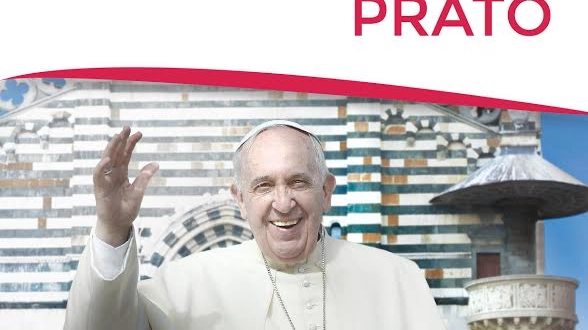 Il manifesta realizzato per la visita di Papa Francesco a Prato