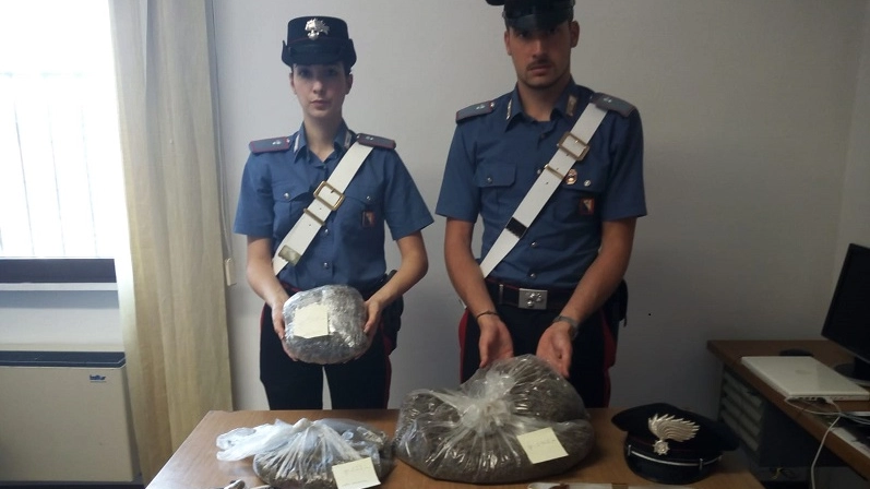 La droga sequestrata dai carabinieri