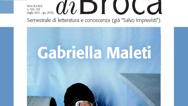 La copertina del nuovo numero dell' 'Area di Broca' dedicato a Gabriella Maleti
