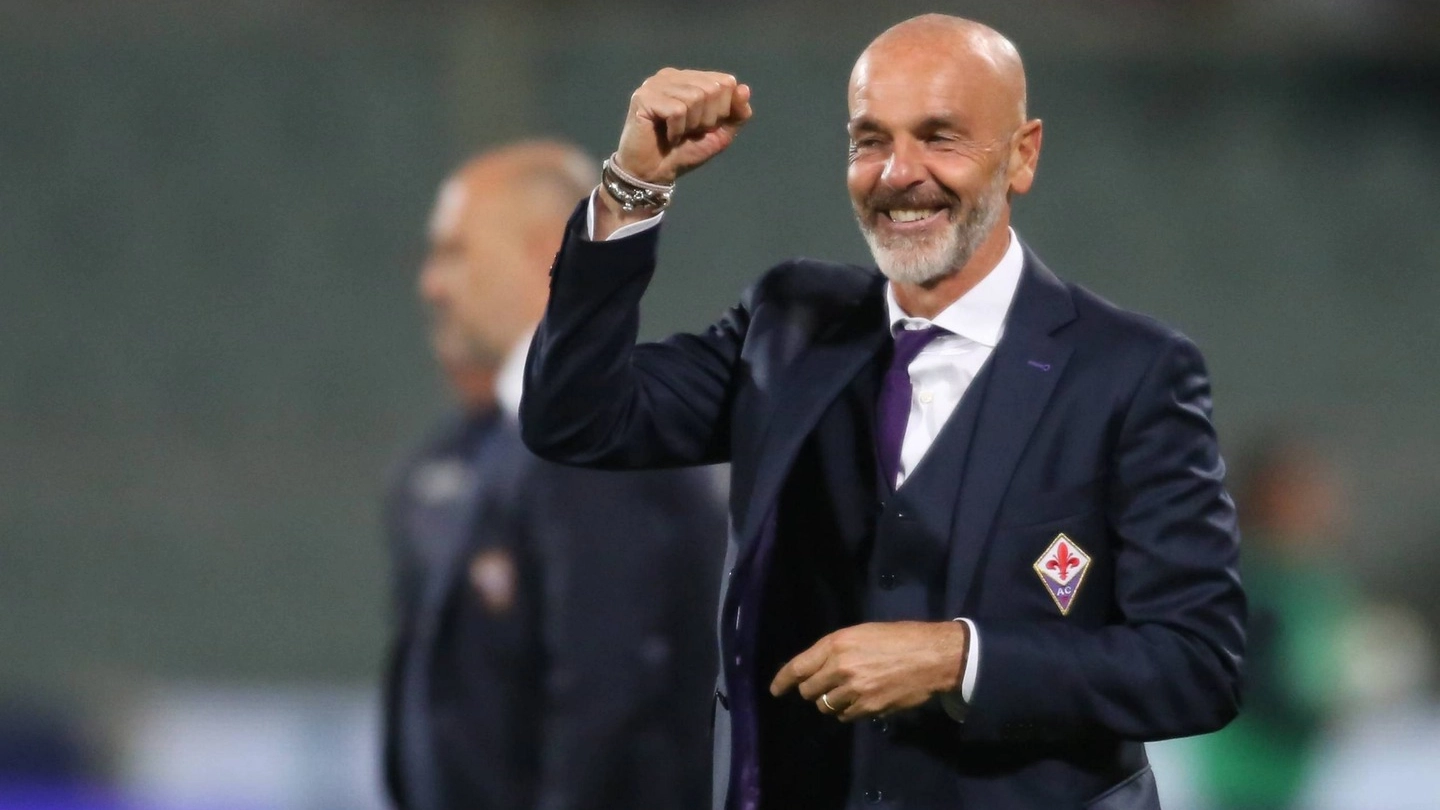 Fiorentina-Torino, Pioli visibilmente soddisfatto (foto Germogli)