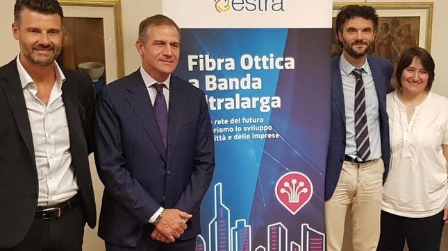 La presentazione dell’accordo stretto fra Estracom, Open Fiber e Comune di Prato