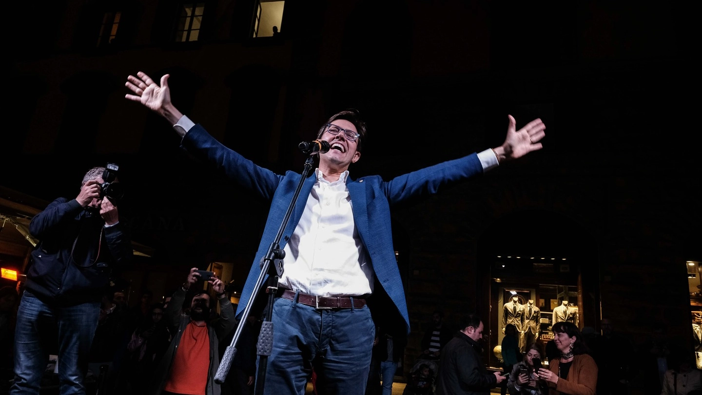 Nardella,  festa in piazza della Signoria (New Press Photo)