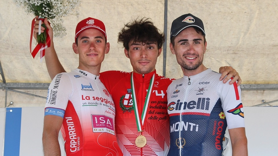 Il podio dell'edizione 2019 della corsa di S.Croce