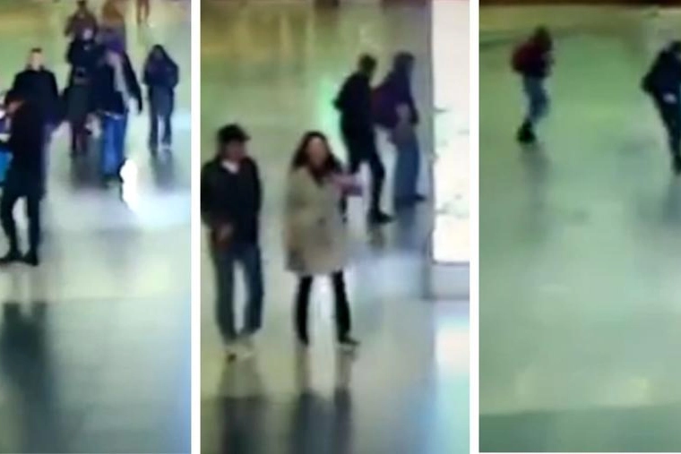 Alcuni fermo-immagine dell'aggressione