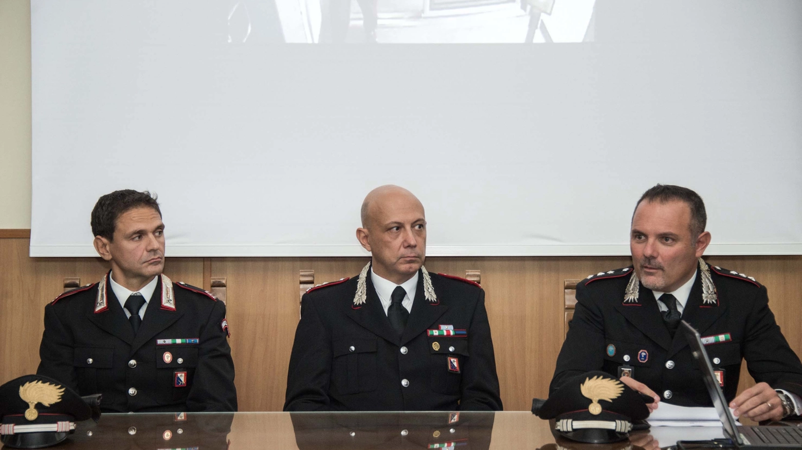 Conferenza stampa dei carabinieri 