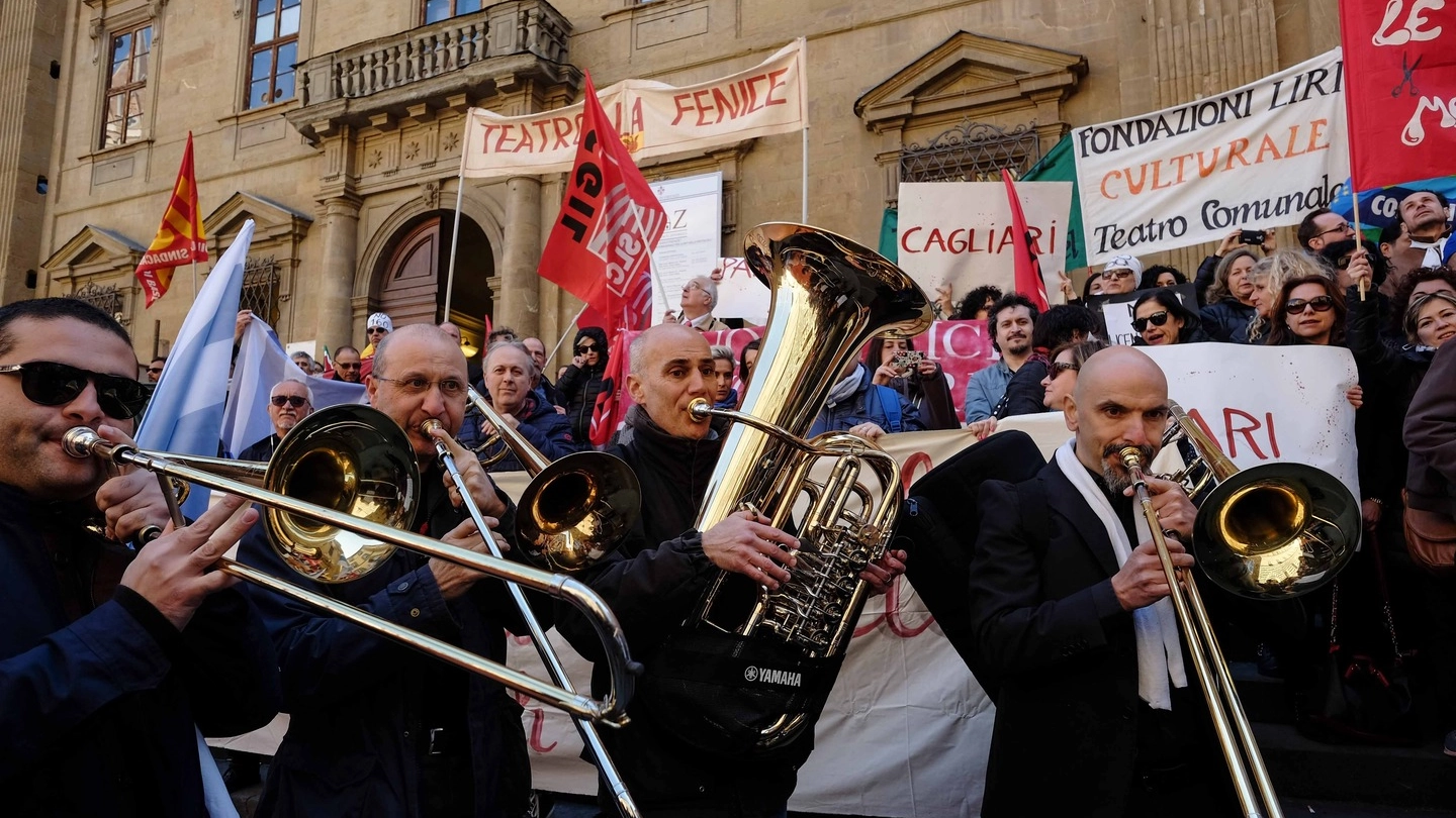 Lo sciopero degli enti lirici (foto Giuseppe Cabras/New Pressphoto)