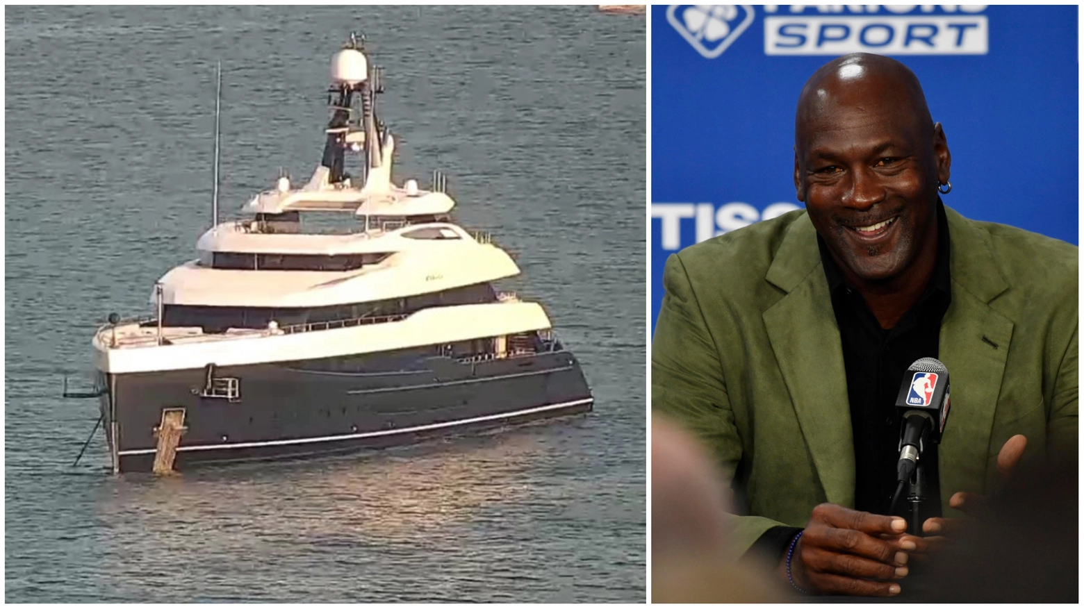 Michael Jordan e il suo yacht all'Isola d'Elba