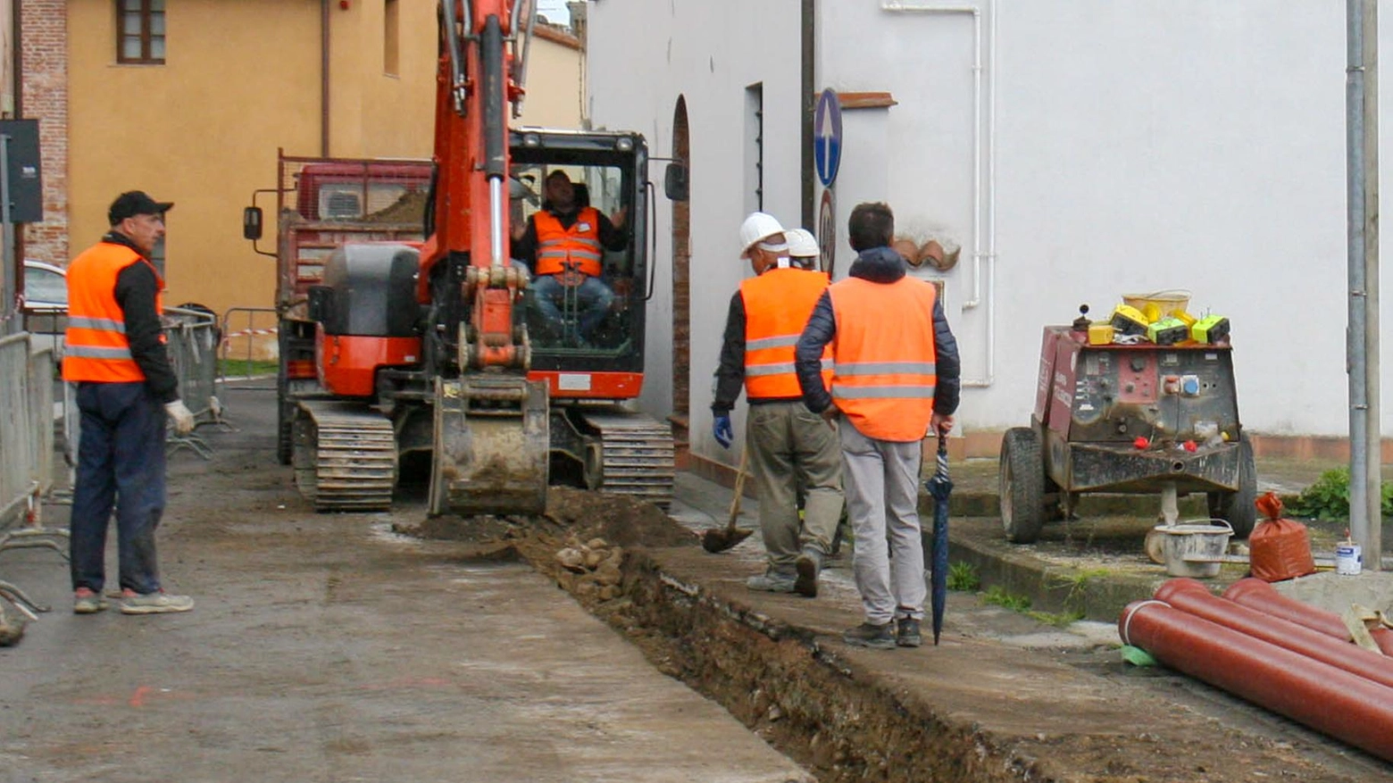 Antella, profumo di cantiere. Si potenzia la rete fognaria