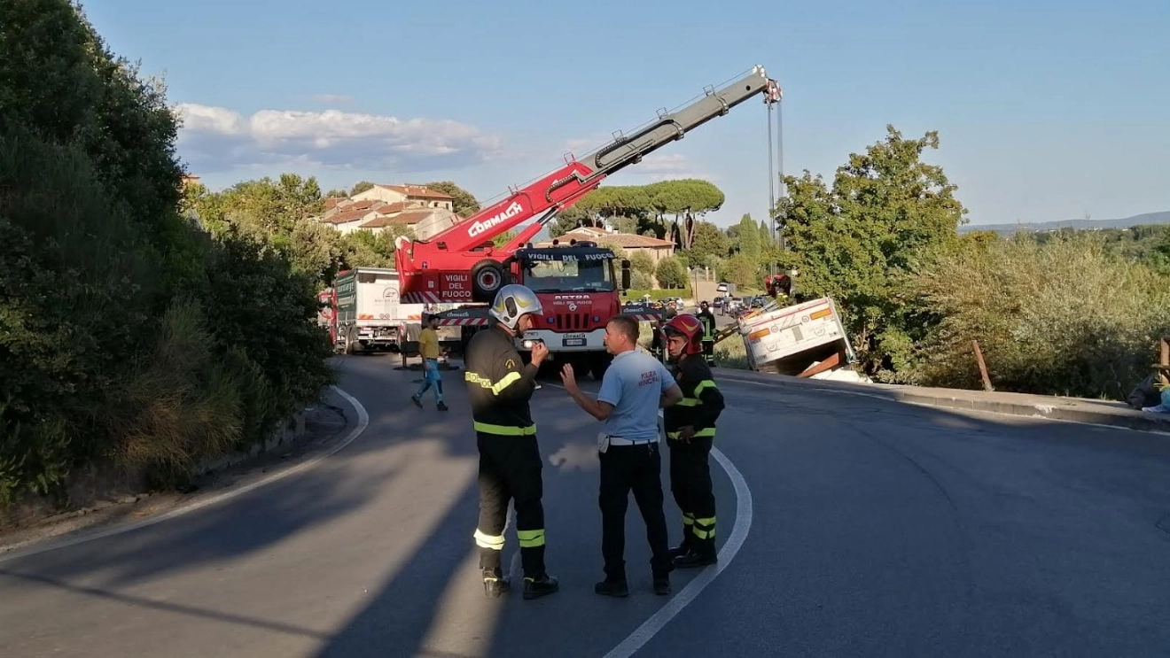 La scena dell'incidente di San Gimignano La scena dell'incidente di San Gimignano