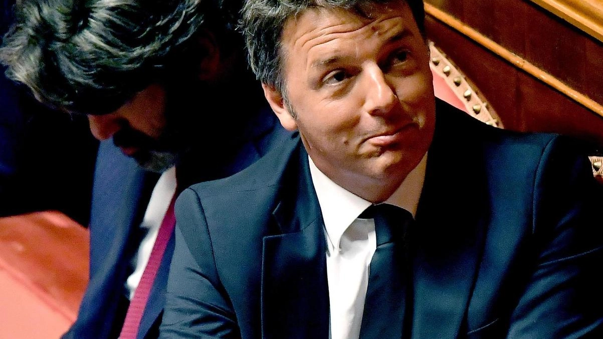 Il senatore Matteo Renzi  a Palazzo Madama