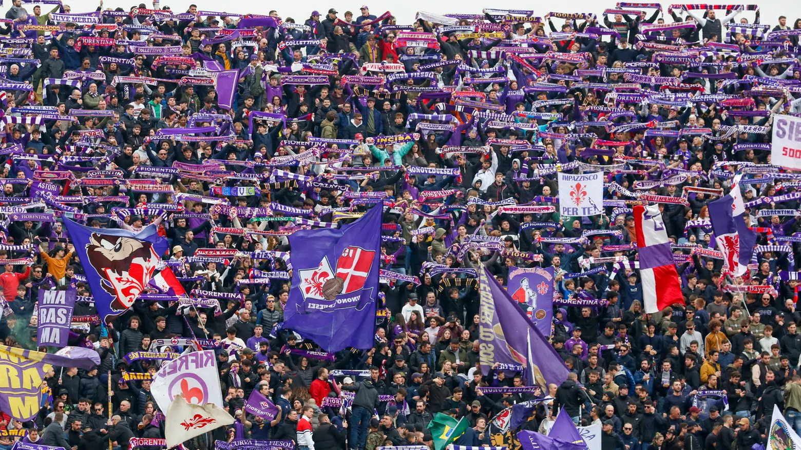 Tifosi allo stadio Franchi