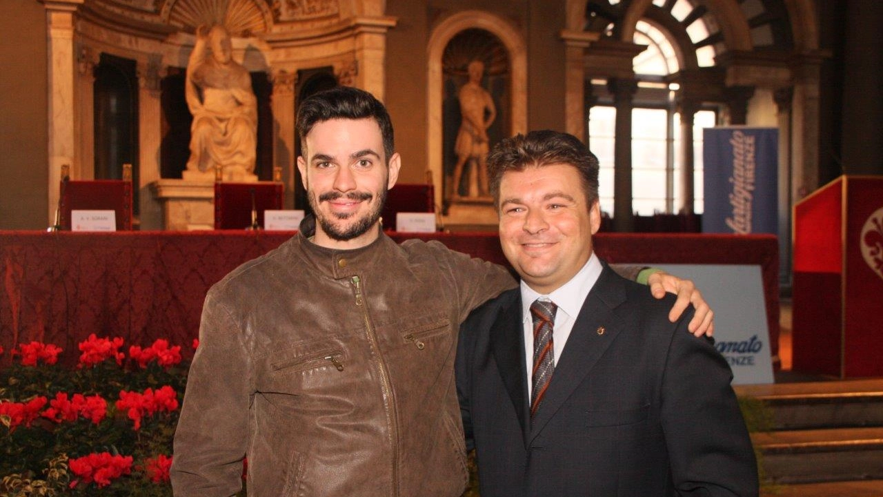 Lorenzo Baglioni con Alessandro Sorani, presidente Confartigianato Firenze 