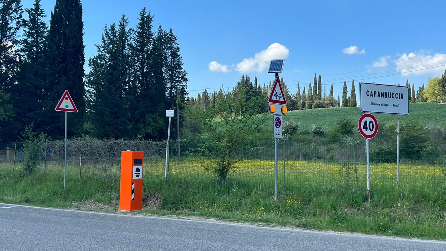 Un autovelox installato nel territorio di Bagno a Ripoli Un autovelox installato nel territorio di Bagno a Ripoli