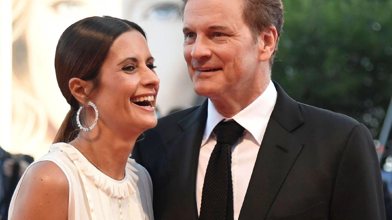 Colin Firth con la moglie umbra Livia Giuggioli