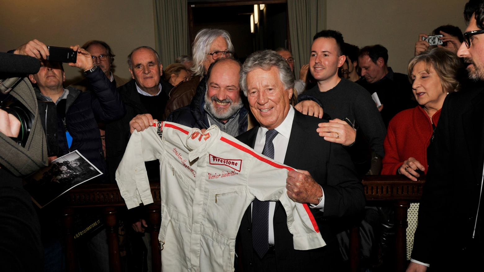 Festa a Palazzo Santini con Mario Andretti (foto Alcide)