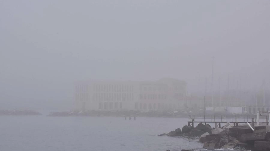 Nebbia a Livorno (Foto Lanari)