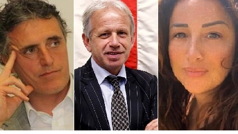 Da sin. Paolo Bambagioni, Marco Remaschi, Monica Patino Gomez