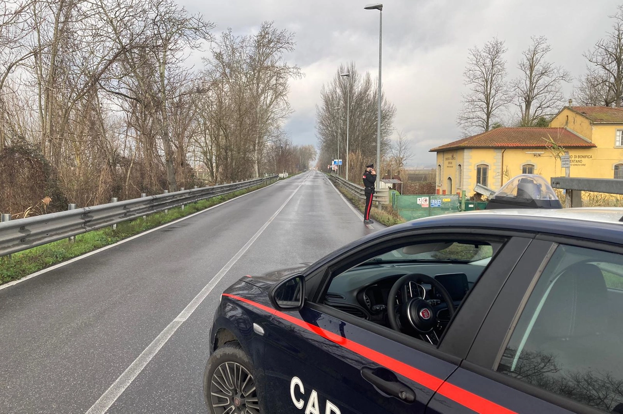 Il luogo dell'incidente lungo la Bientinese (Foto Luca Bongianni / Fotocronache Germogli)