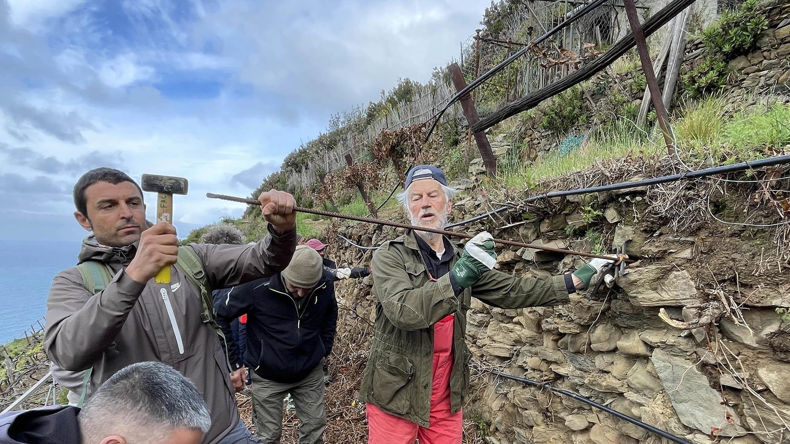Muretti a secco, manutentori a lezione a Manarola Muretti a secco, manutentori a lezione a Manarola
