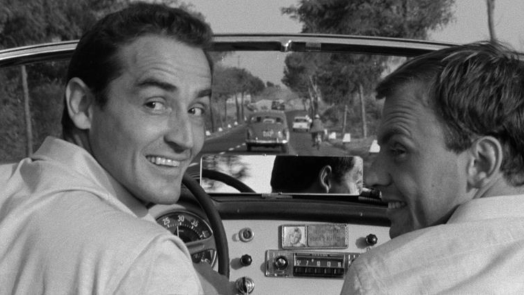Vittorio Gassman e Jean Louis Trintignant nel Sorpasso