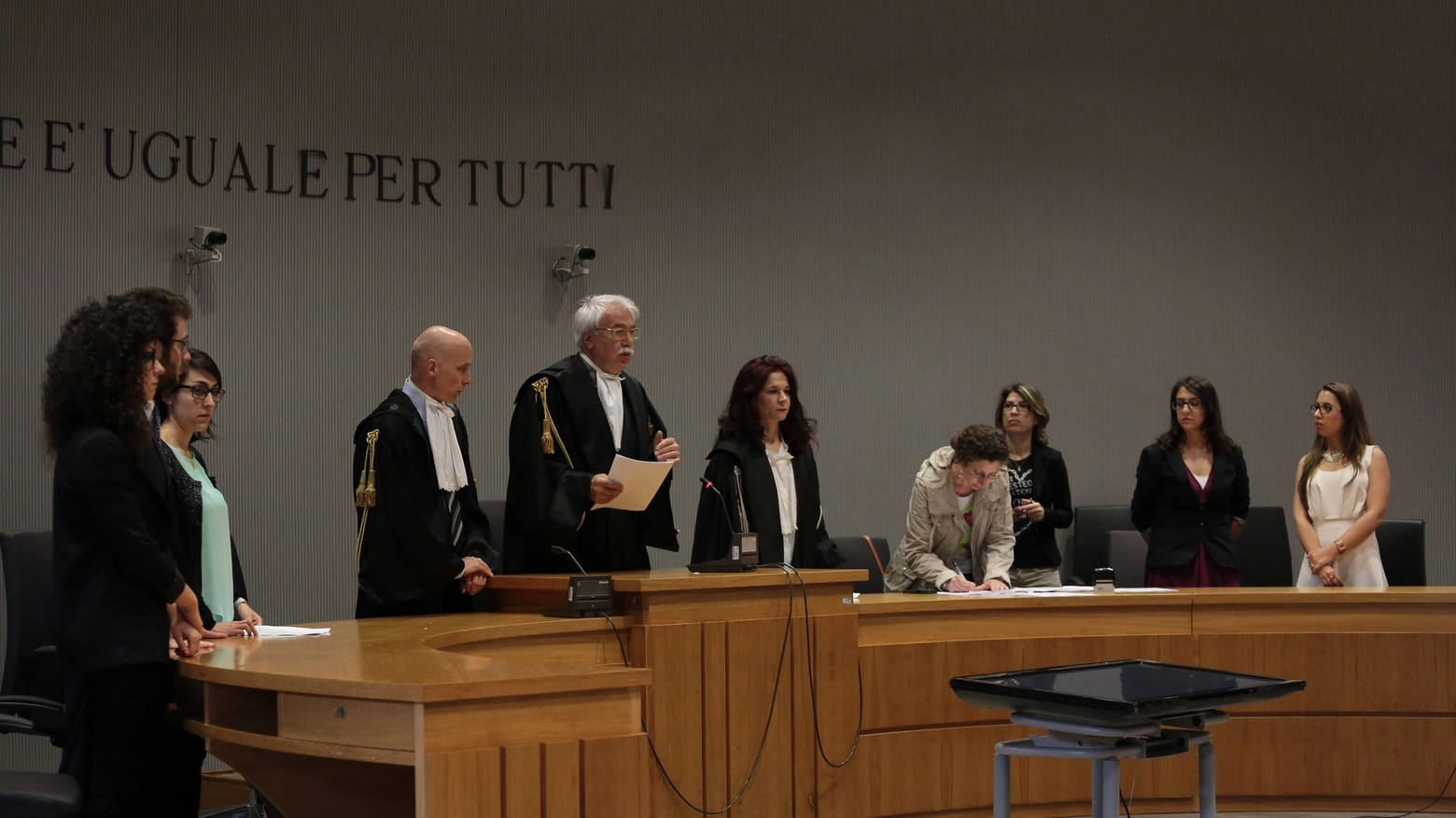 La lettura della sentenza (Giuseppe Cabras/New Press Photo)