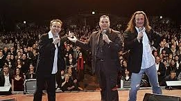 Cristiano Militello, Graziano Salvadori e Niki Giustini in uno spettacolo