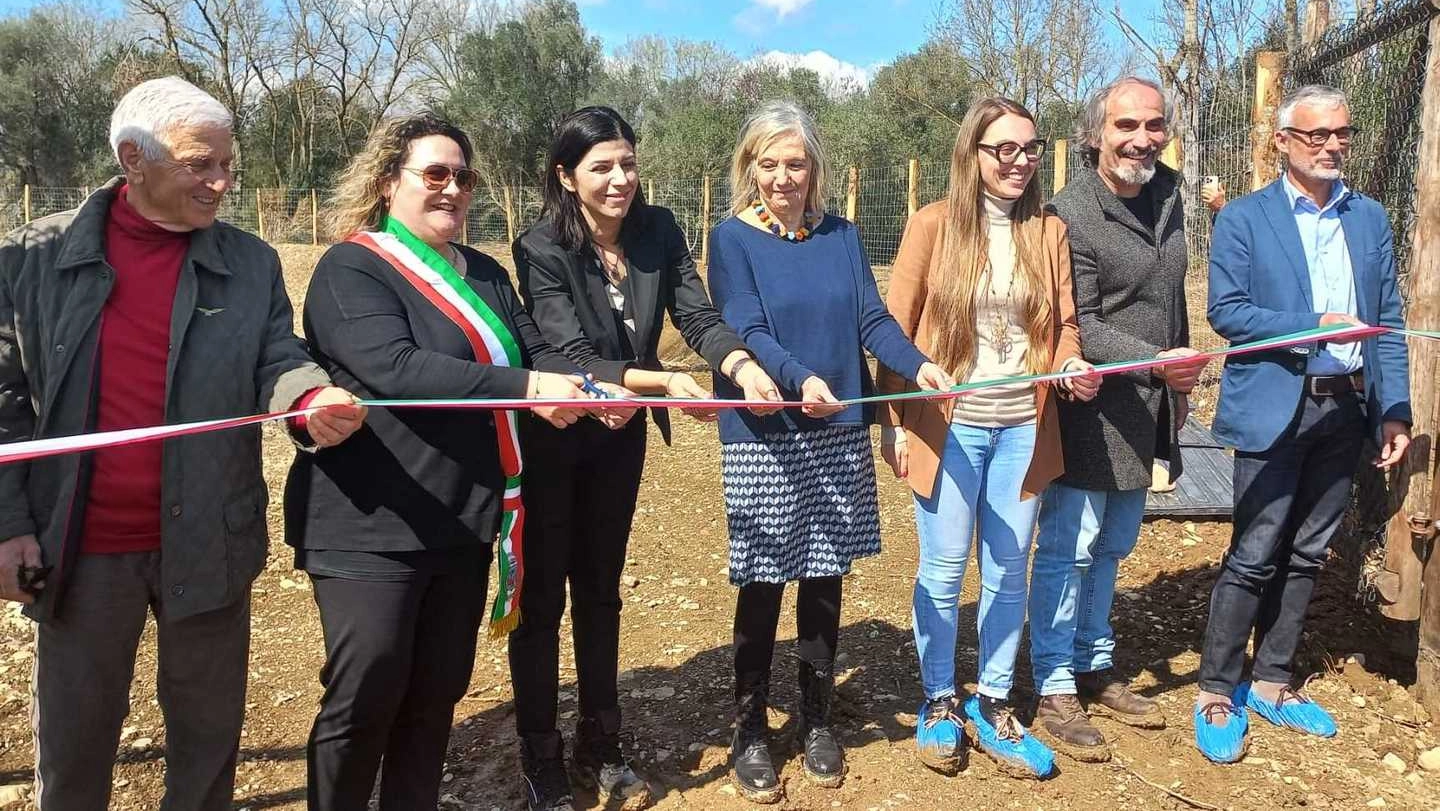 L’inaugurazione dell’impianto di ricarica della falda, a Forni nel Comune di Suvereto, a fianco del fiume Cornia