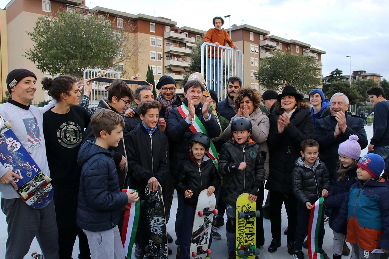L'inaugurazione dello skate park