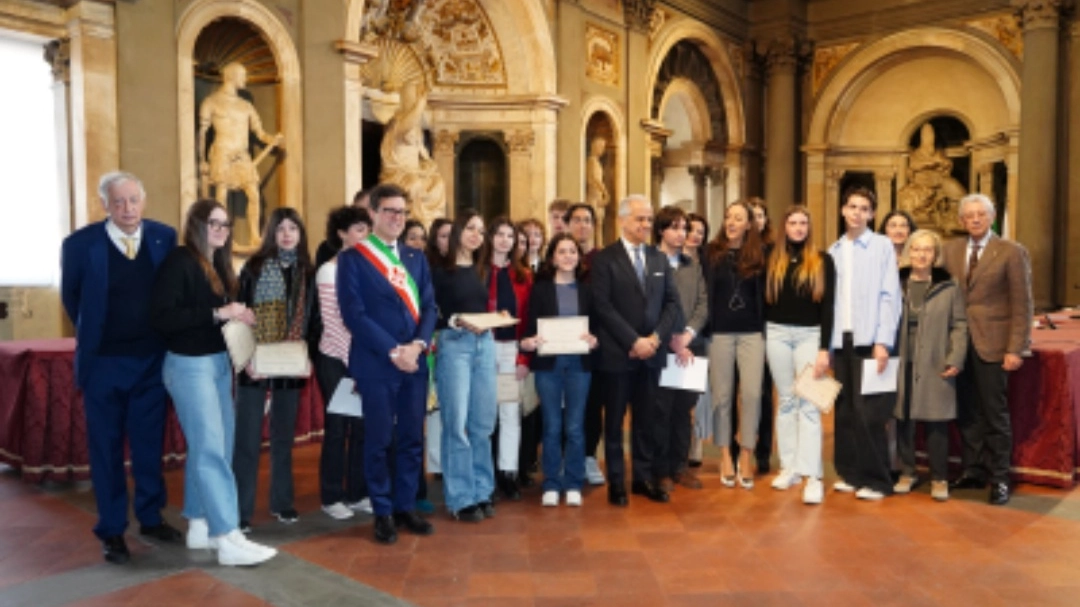 La cerimonia a Palazzo Vecchio La cerimonia a Palazzo Vecchio