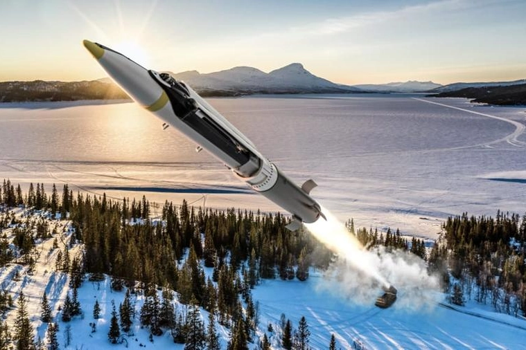 Un missile Glsdb, immagine diffusa da Saab