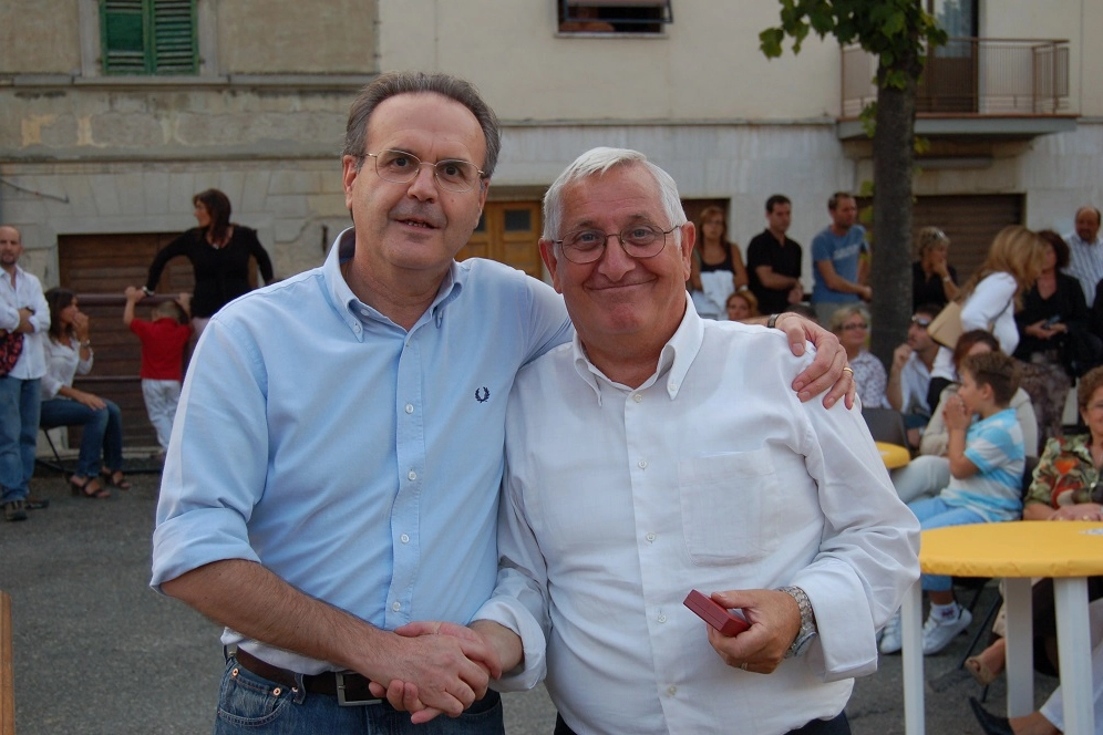 A destra, Bruno Rovai con Roberto Gianni ex Provveditore della Misericordia di Tavarnelle