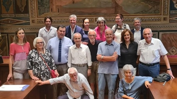Romano Prodi con gli amici e gli amministratori di San Miniato