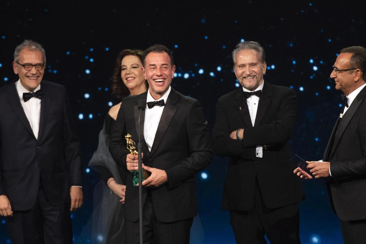 Stefania Sandrelli, Matteo Garrone, Ugo Chiti e Carlo Conti (foto LaPresse)