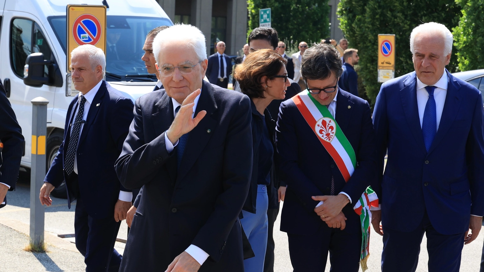 Il presidente della Repubblica Sergio Mattarella al Palazzo di Giustizia a Firenze (Foto Moggi / New Press Photo)