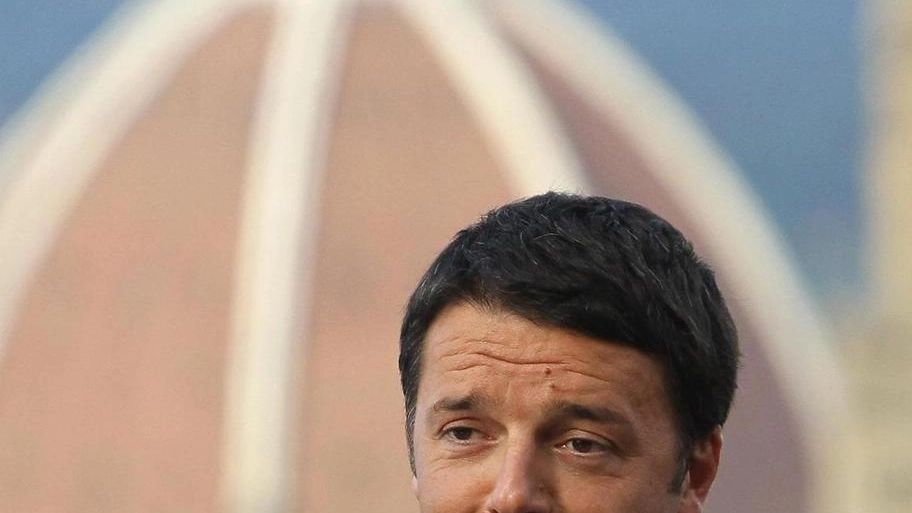 Renzi durante durante un'intervista a Forte Belvedere