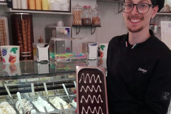 Lorenzo Burgio della Gelateria Gippino 
