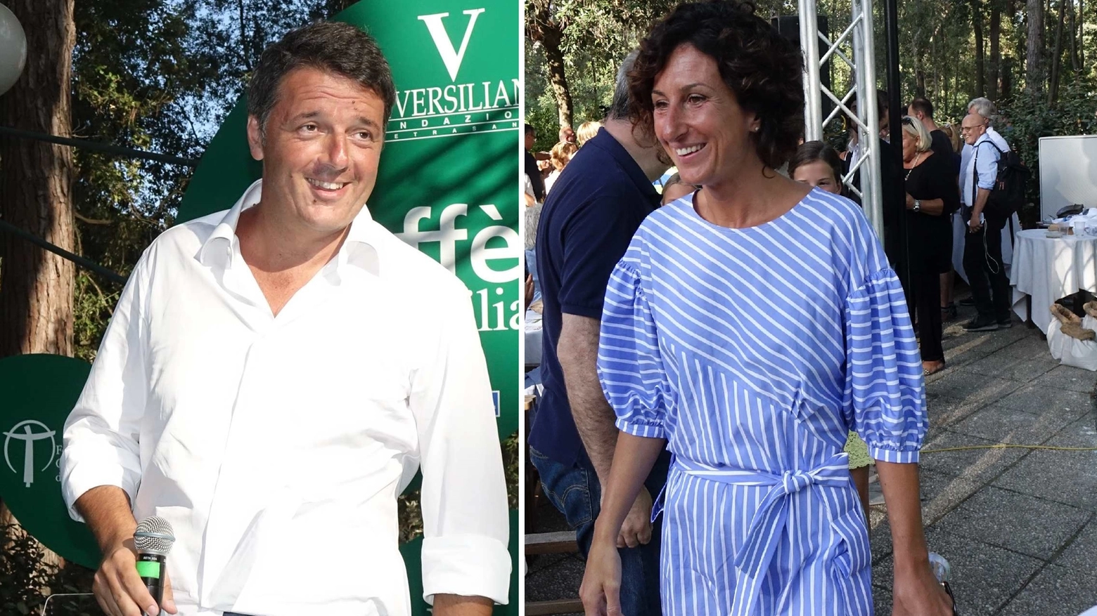 Matteo Renzi e la moglie Agnese Landini alla Versiliana